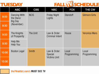 tuesday fall tv preview schedule
