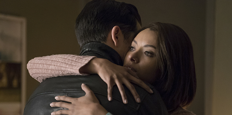 Bonnie hugs Enzo as she finds out she may be dying